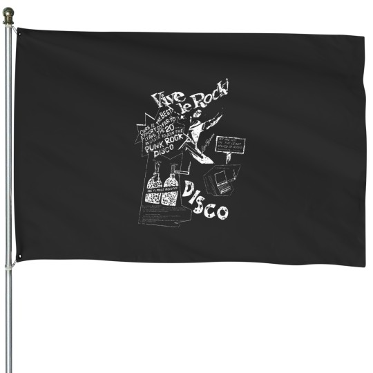 Discover Vive Le Rock Sid Vicious - 1977 authentics sx Pistolss House Flags