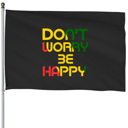 Discover Dont Worry But Be Happy Rasta Reggae Jamaica Theme House Flags