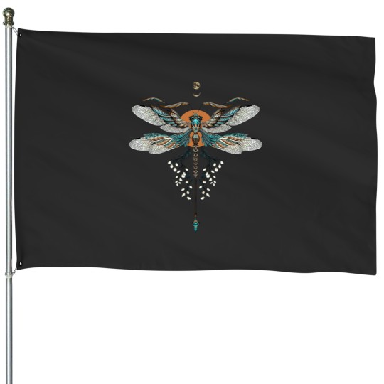 Discover Dragon Fly Tattoo House Flags
