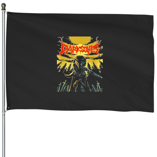 Discover Unofficial darks Souls metals Band House Flags