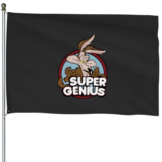 Discover Coyote Super Genius House Flags