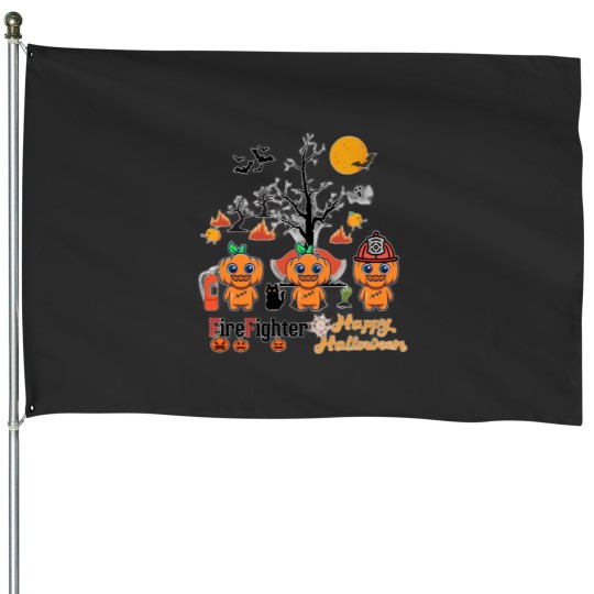 Discover Firefighter Halloween - Firefighter  Happy Halloween House Flags