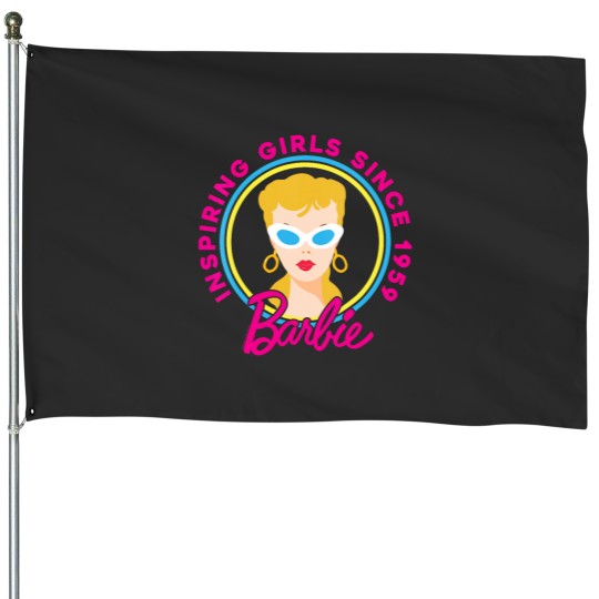 Discover Womens Barbies 60th Anniversary Inspiring Girls Since 59 VNeck House Flags