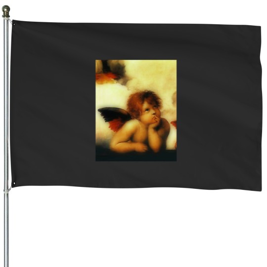 Discover Raffaello Sanzio da Urbino Sistine Madonnaangel 1 15131514. House Flags