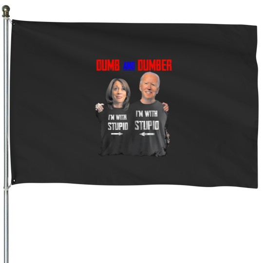 Discover Biden Harris Dumb and Dumber Trump 2024 House Flags, Take America Back Trump, President Trump House Flags