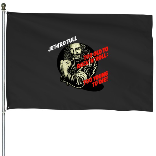 Discover jethro tull black too old to rock n roll 2022 persada Essential House Flags