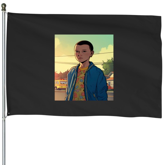 Discover Eleven in Hawskin premium House Flags