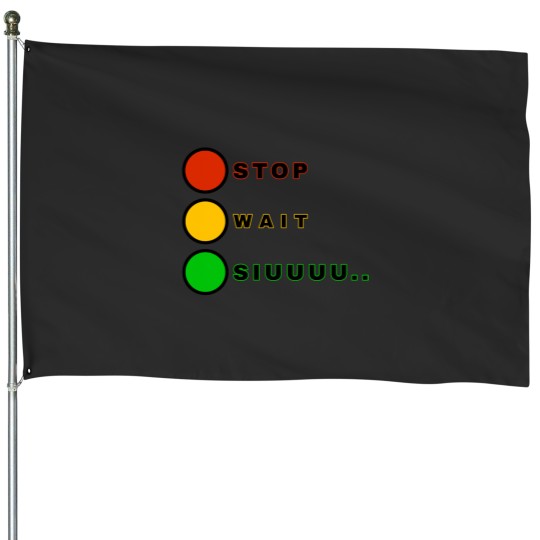 Discover Stop wait siuuu Cristiano ronaldo suiii Essential House Flags