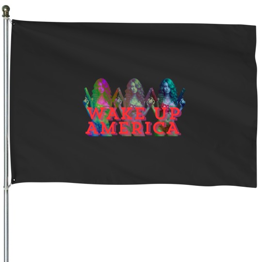 Discover Wake up America House Flags