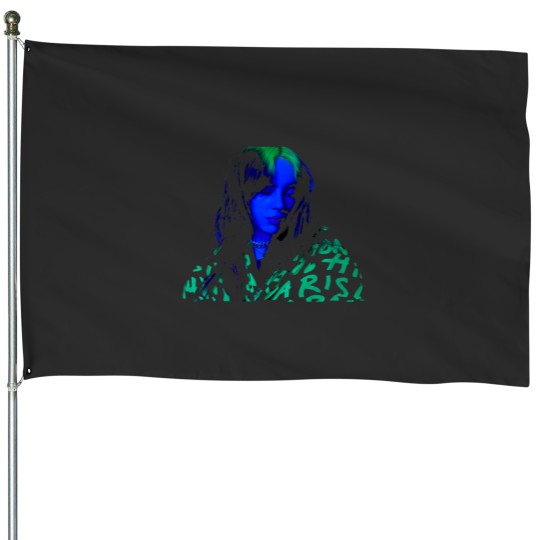 Discover  Billiess EIlish Downward Glance Photo Premium Short Sleeve House Flags