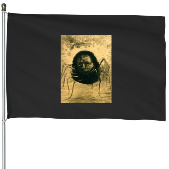 Discover The Crying Spider by Odilon Redon House Flags
