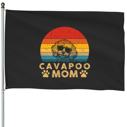 Discover Vintagess Cavapoo Mom Dog Lover Cute Gifts Funny Mothers Day House Flags