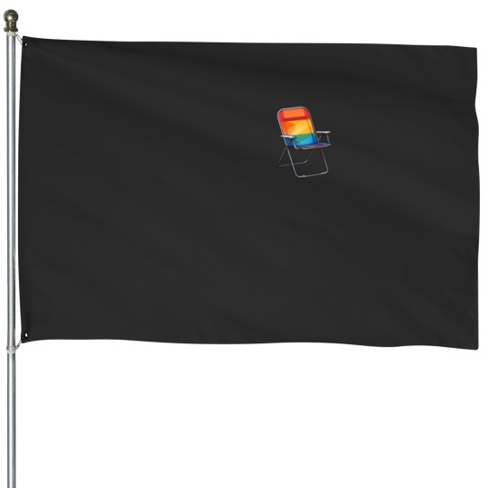 Discover Just a folding chair House Flags