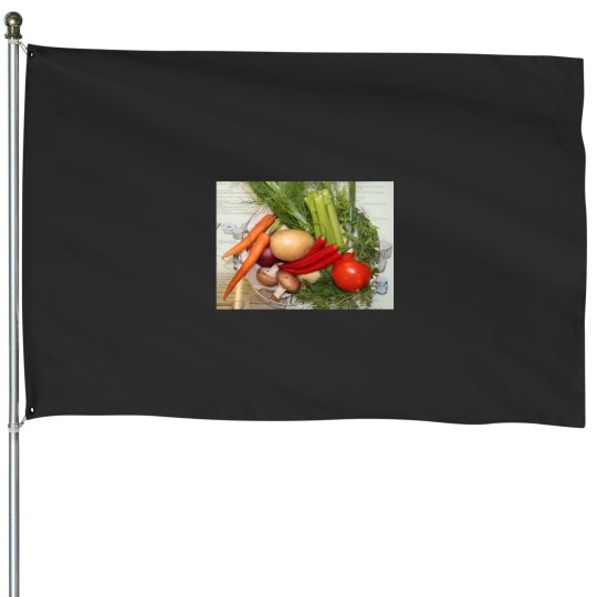 Discover Vegetable Soup House Flags