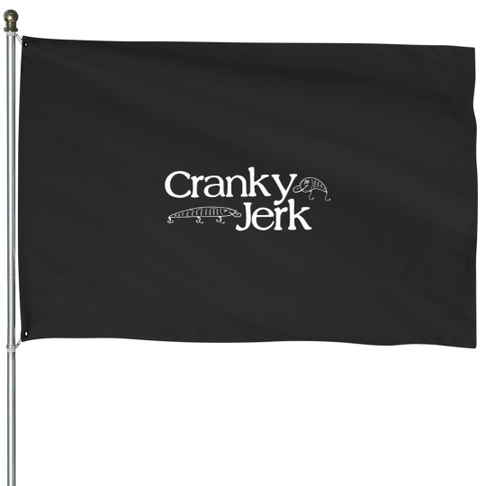 Discover Funny Cranky Vintagess Mens Outdoor Fishing Lure Humor House Flags