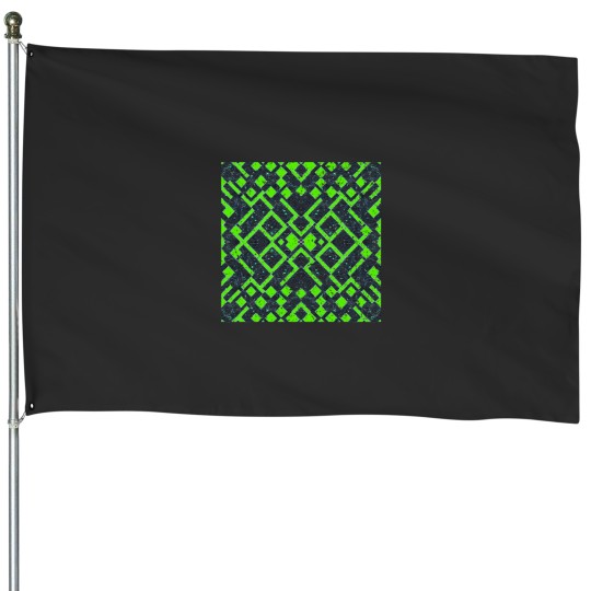 Discover Laser Pong Sound Wave Pattern (Seamless) House Flags