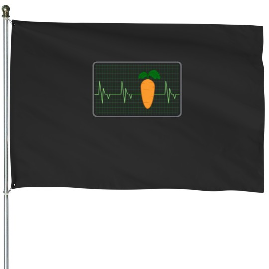 Discover Carrot Hearbeat Cool Carrot Design House Flags