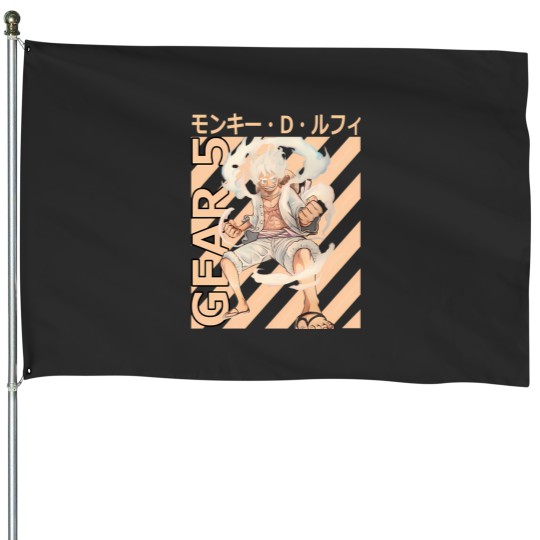 Discover Gear 5 Luffy Character Essential House Flags
