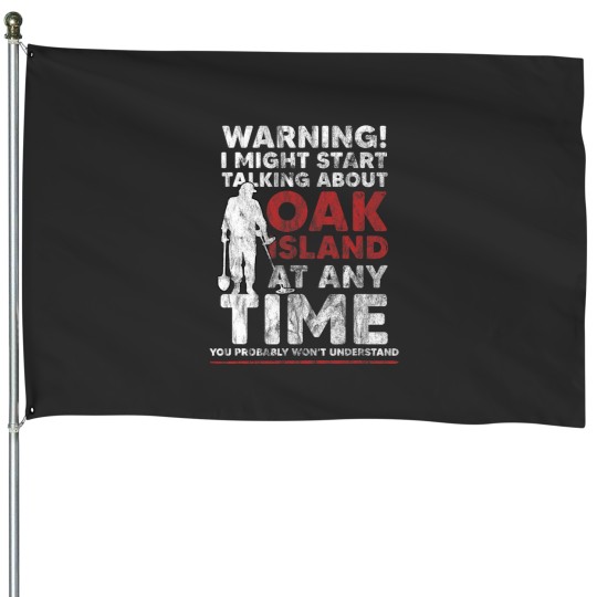 Discover Warning Oak Island Metal Detecting Gift House Flags