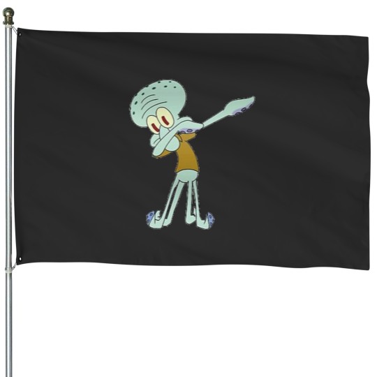 Discover Squidward Dabbingss House Flags