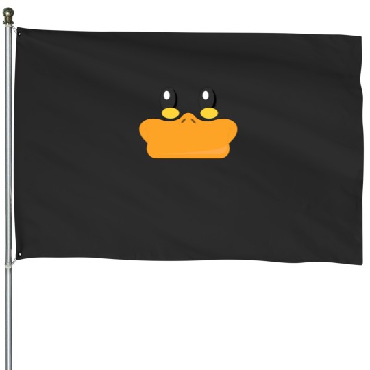 Discover Smiling Duck Face House Flags