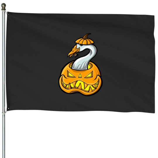 Discover Halloween Goose Stealing Candy Pumpkin Honk House Flags