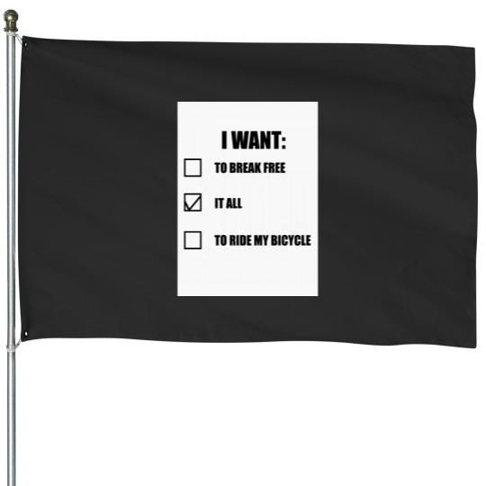 Discover Queen I Want it All Baseball Sleeve House Flags