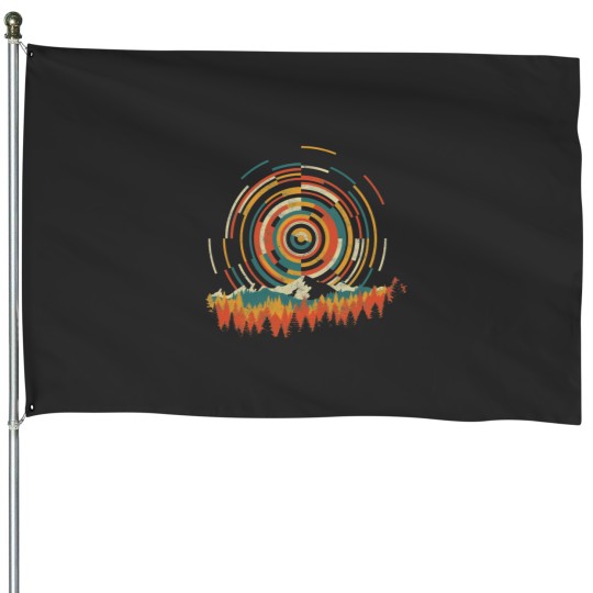 Discover The Geometry of Sunrise House Flags