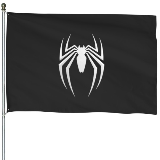 Discover White Spider House Flags