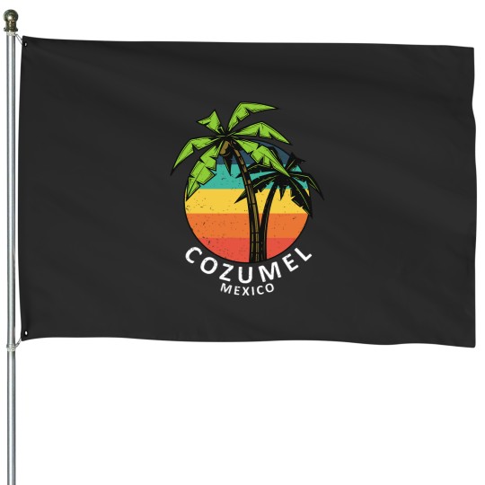 Discover Cozumel Mexico Vacation House Flags