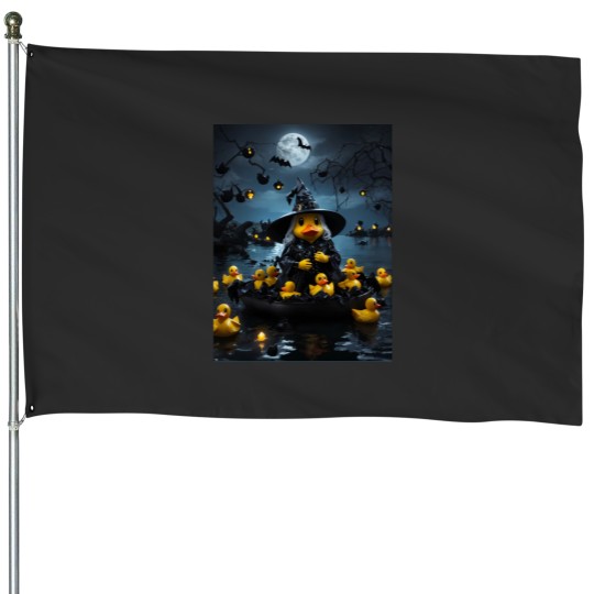 Discover Rubber Duck Witch - Halloween Duck House Flags