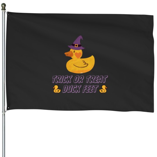 Discover Witch Duck - Trick or Treat Duck Feet House Flags