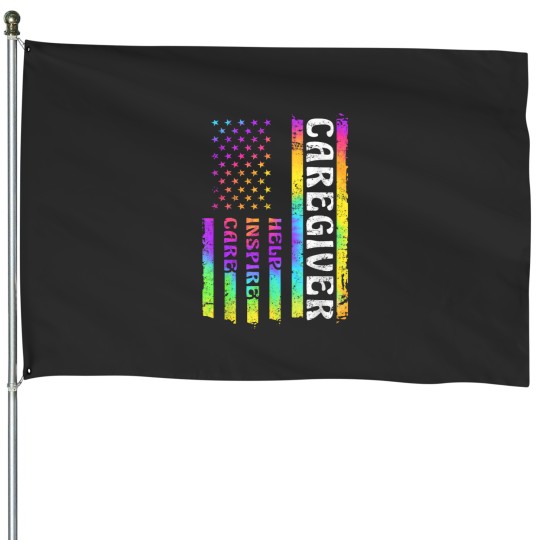 Discover Caregiver Appreciation American Watercolor Flag Help Inspire House Flags