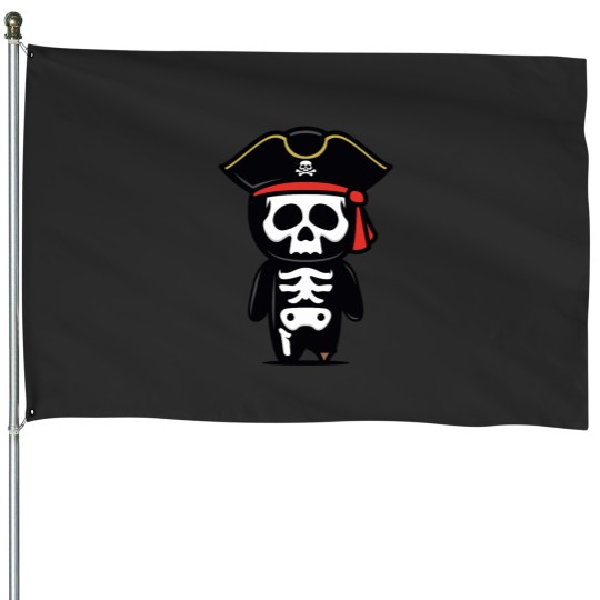 Discover Pirate Skeletonn House Flags