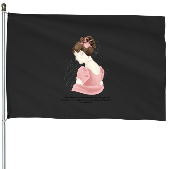 Discover A beautiful woman Active House Flags