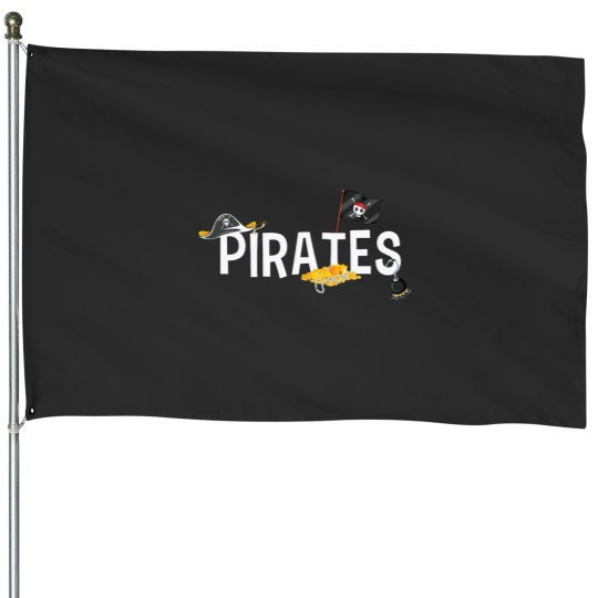 Discover Pirates Font with Associated Piratey Images House Flags