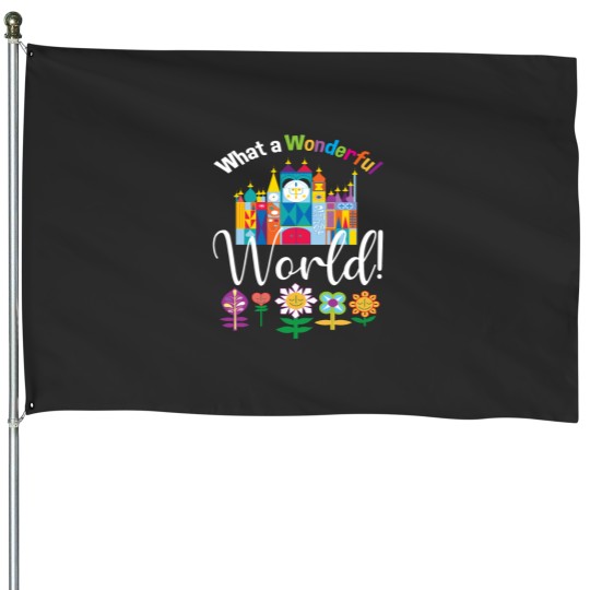 Discover What a Wonderful World Fitted House Flags