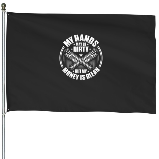 Discover Plumber Plumbing Plumbers Plunger pipess Fitter Gift House Flags