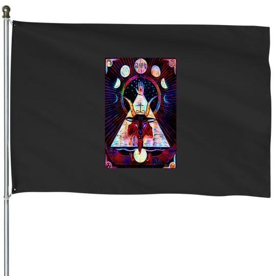 Discover Baphomets Tarot House Flags