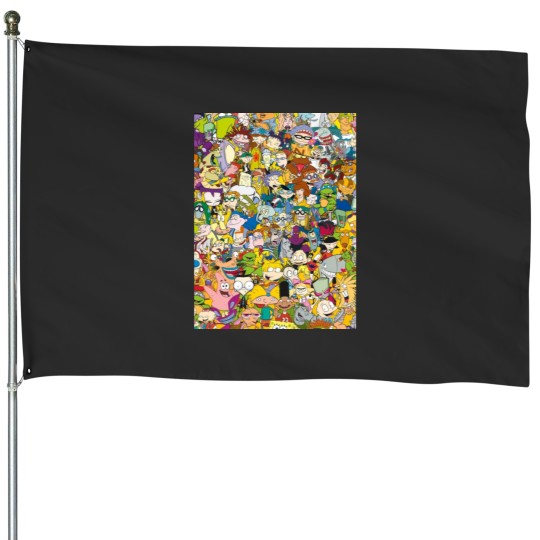 Discover Cartoon funny House Flags