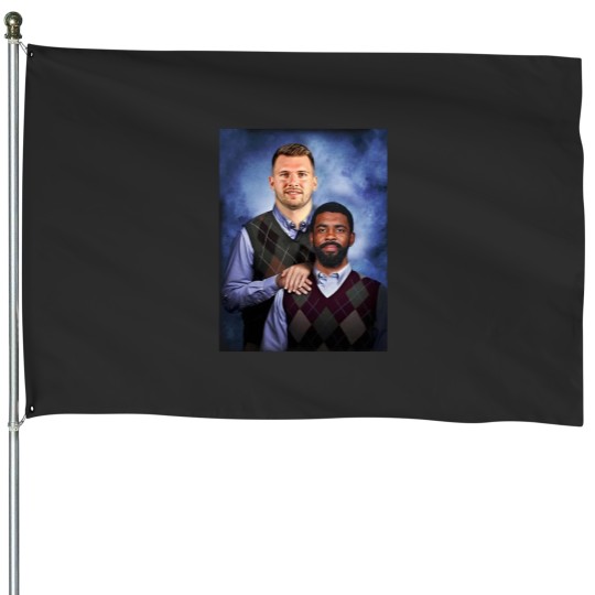 Discover Luka Doncic Kyrie Irvin Funny House Flags, Luka Doncic House Flags