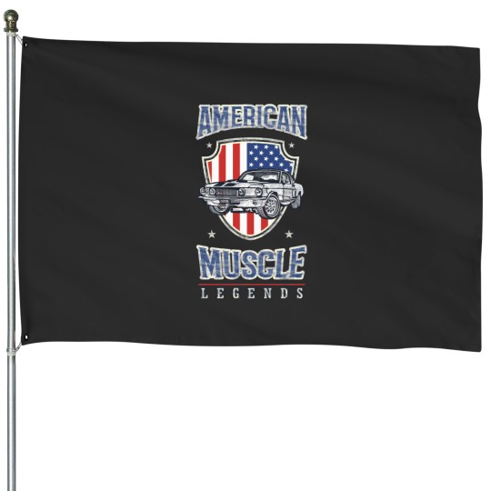 Discover American Muscle Car Legend Essential House Flags