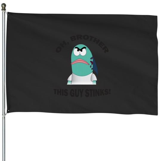 Discover Spongebobs Stinks! House Flags