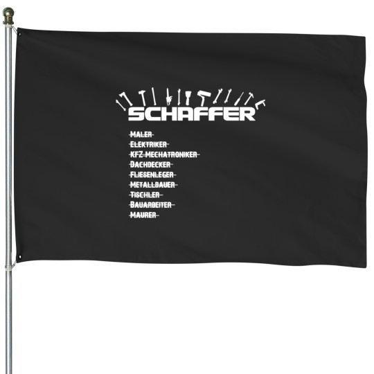 Discover Ich bin SCHAFFER WEISS House Flags