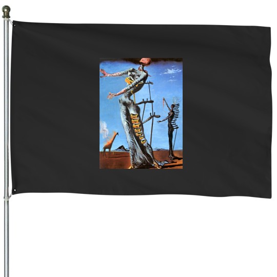 Discover Salvador Dali The Burning Giraffe Art Print Surrealism Surreal Style House Flags