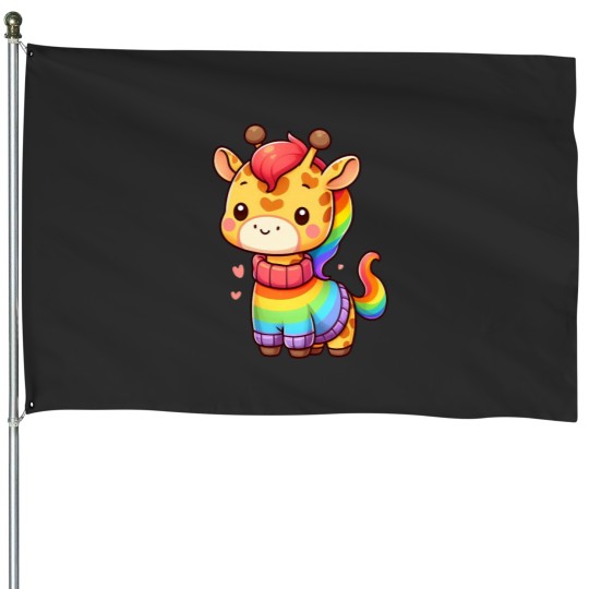Discover Giraffe Vibes House Flags