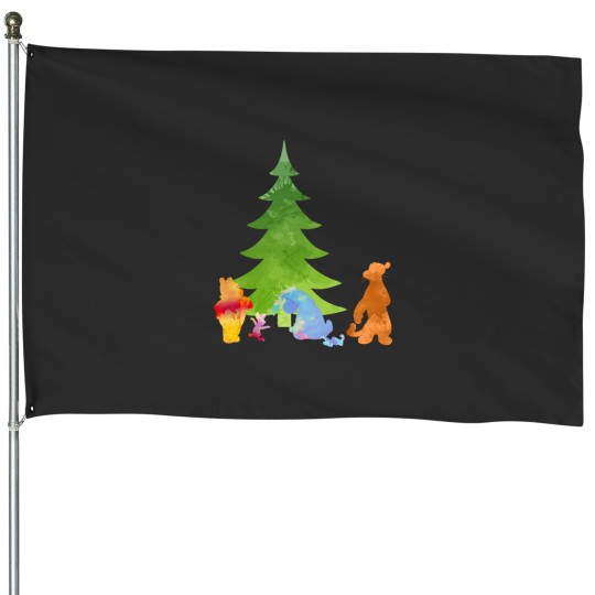 Discover christmass Friends Inspired Silhouettess House Flags