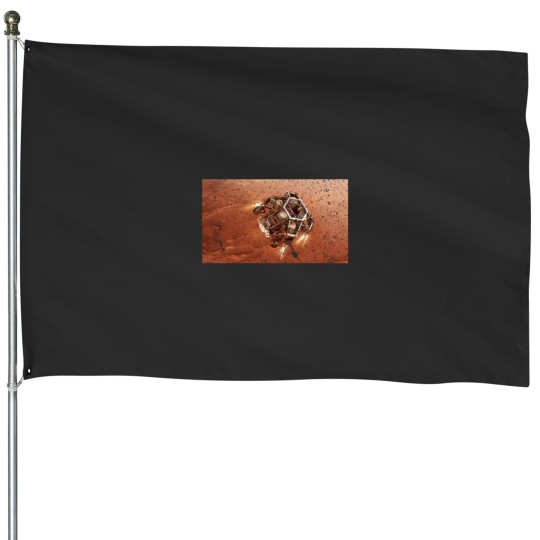 Discover Mars Perseverance Rover Descent House Flags