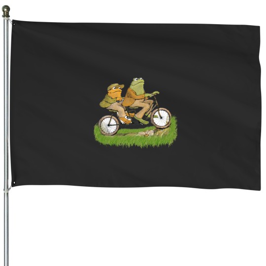 Discover frog and toad on the bike House Flags