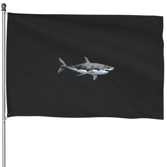 Discover Great White Shark House Flags
